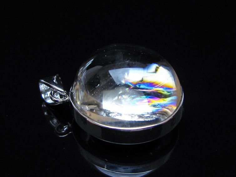 アイリスクォーツ 水晶 ペンダント 虹入り メール便可 一点物 112-14130