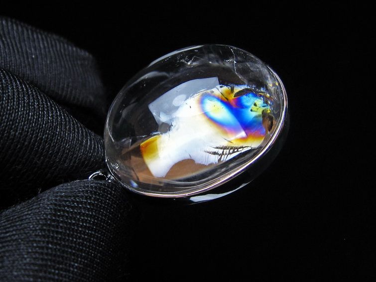 アイリスクォーツ 水晶 ペンダント 虹入り メール便可 一点物 112-14140