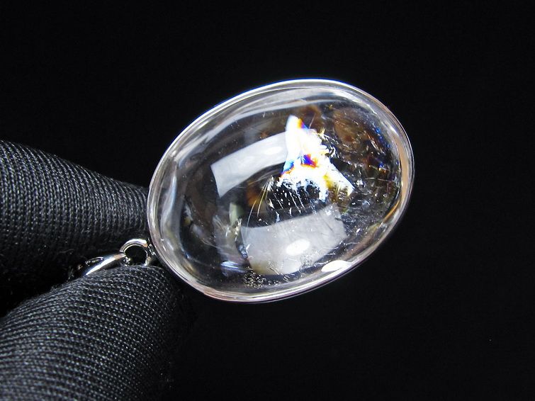 アイリスクォーツ 水晶 ペンダント 虹入り メール便可 一点物 112-14144