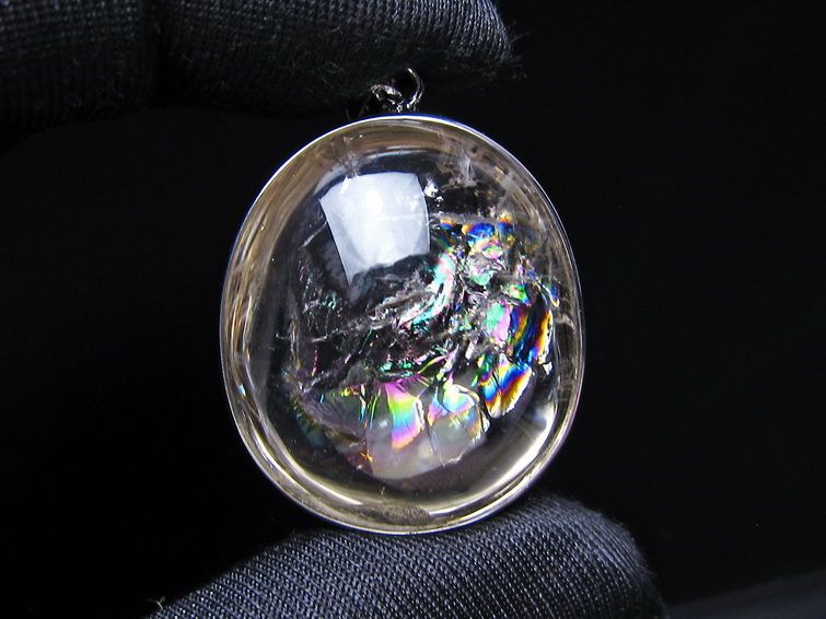 アイリスクォーツ 水晶 ペンダント 虹入り メール便可 一点物 112-14152