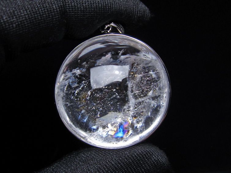 アイリスクォーツ 水晶 ペンダント 虹入り メール便可 一点物 112-14154