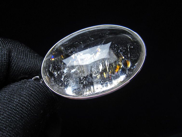 アイリスクォーツ 水晶 ペンダント 虹入り メール便可 一点物 112-14156