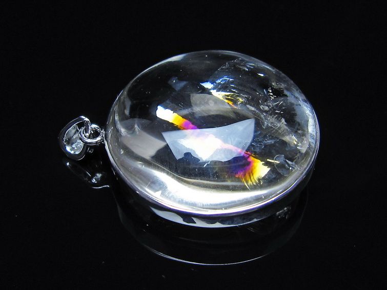 アイリスクォーツ 水晶 ペンダント 虹入り メール便可 一点物 112-14158