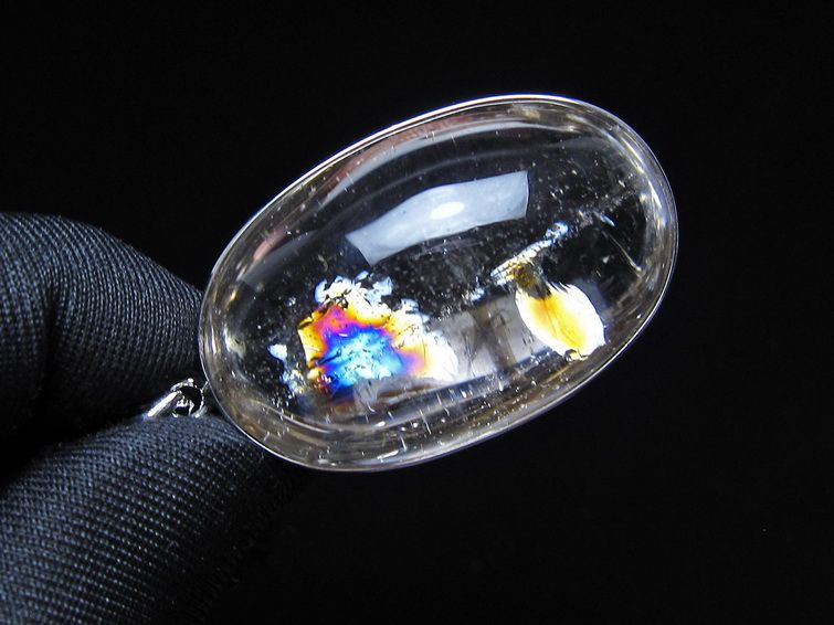 アイリスクォーツ 水晶 ペンダント 虹入り メール便可 一点物 112-14159