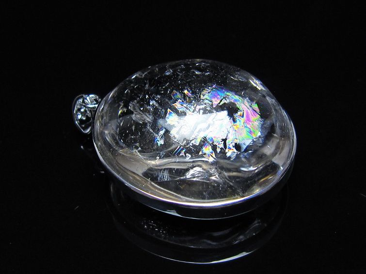 アイリスクォーツ 水晶 ペンダント 虹入り メール便可 一点物 112-14160