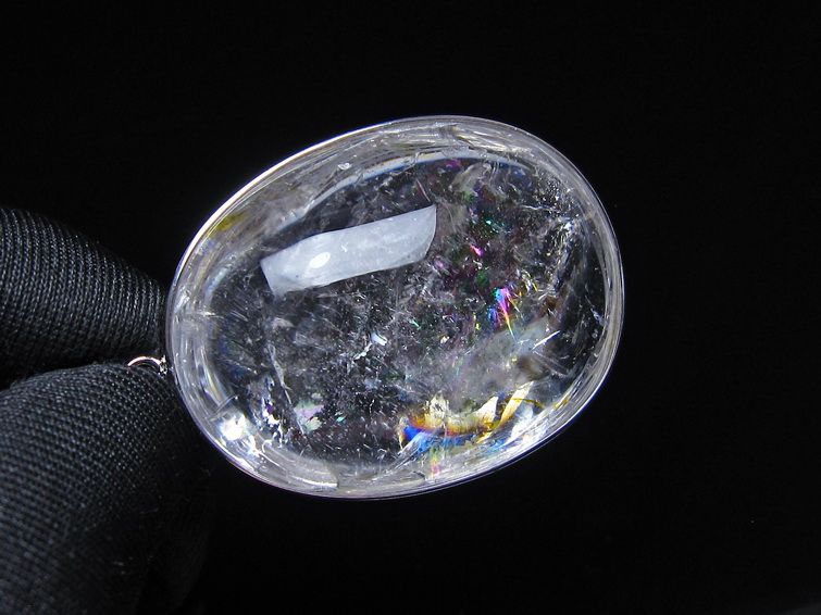 アイリスクォーツ 水晶 ペンダント 虹入り メール便可 一点物 112-14161