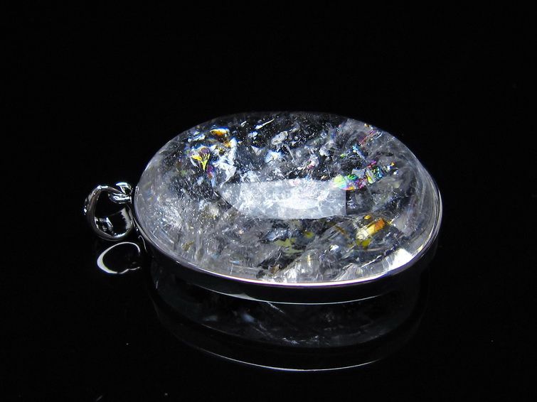 アイリスクォーツ 水晶 ペンダント 虹入り メール便可 一点物 112-14161