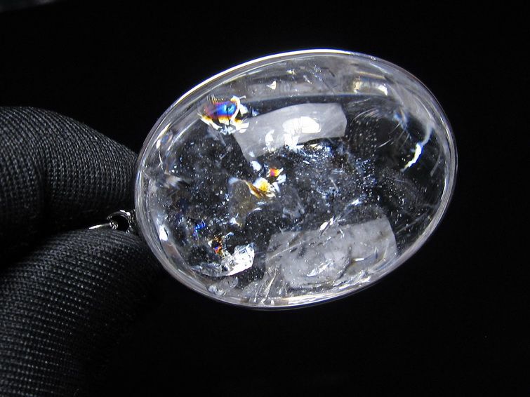 アイリスクォーツ 水晶 ペンダント 虹入り メール便可 一点物 112-14163