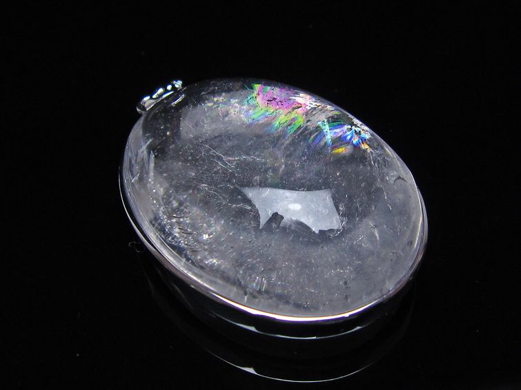 アイリスクォーツ 水晶 ペンダント 虹入り メール便可 一点物 112-14164