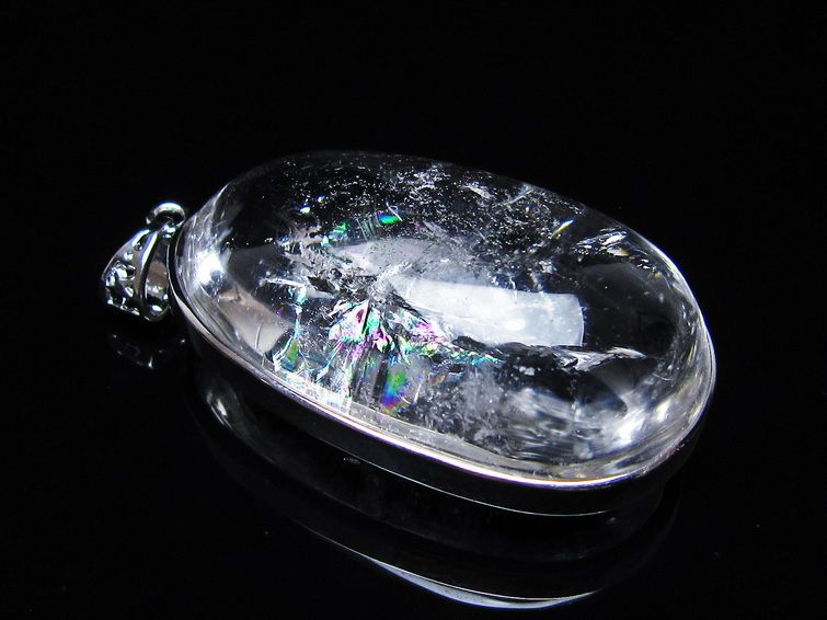 アイリスクォーツ 水晶 ペンダント 虹入り メール便可 一点物 112-14165