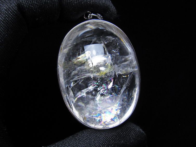 アイリスクォーツ 水晶 ペンダント 虹入り  一点物 112-14166