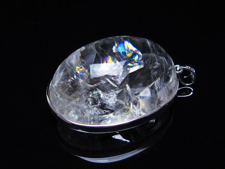 アイリスクォーツ 水晶 ペンダント 虹入り  一点物 112-14166