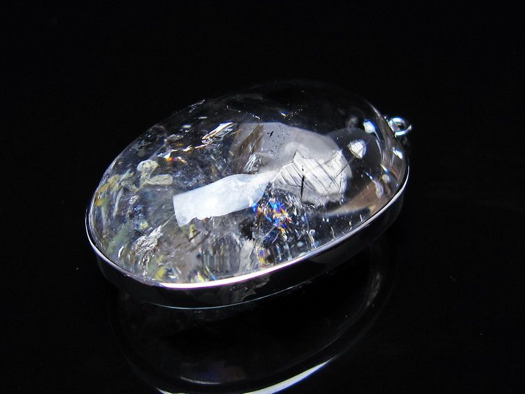 アイリスクォーツ 水晶 ペンダント 虹入り  一点物 112-14167