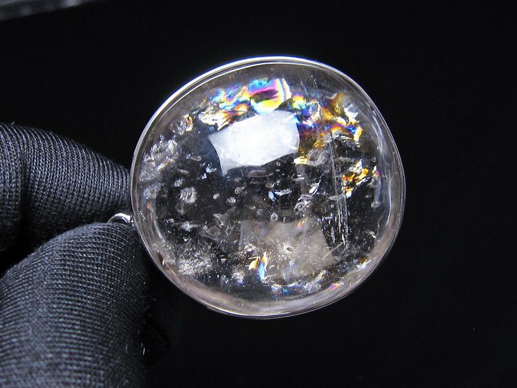 アイリスクォーツ 水晶 ペンダント 虹入り  一点物 112-14168