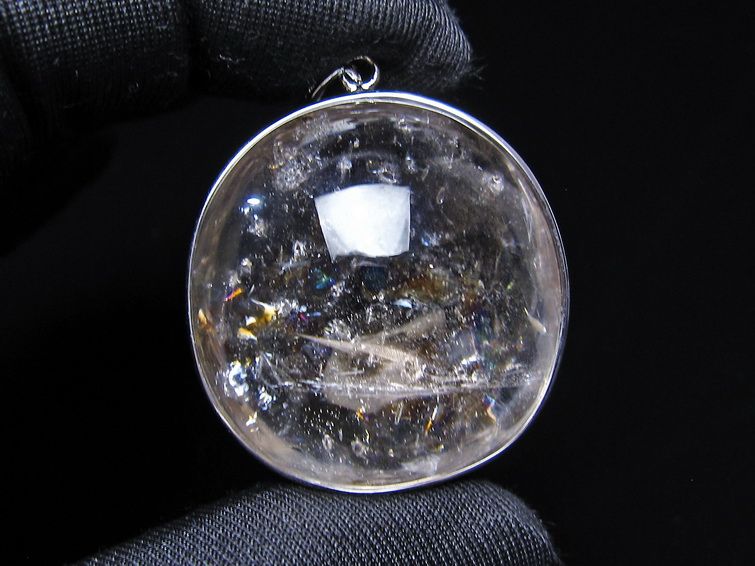 アイリスクォーツ 水晶 ペンダント 虹入り  一点物 112-14168