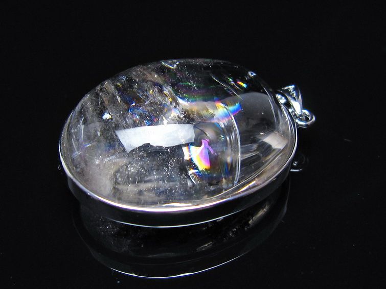 アイリスクォーツ 水晶 ペンダント 虹入り  一点物 112-14169