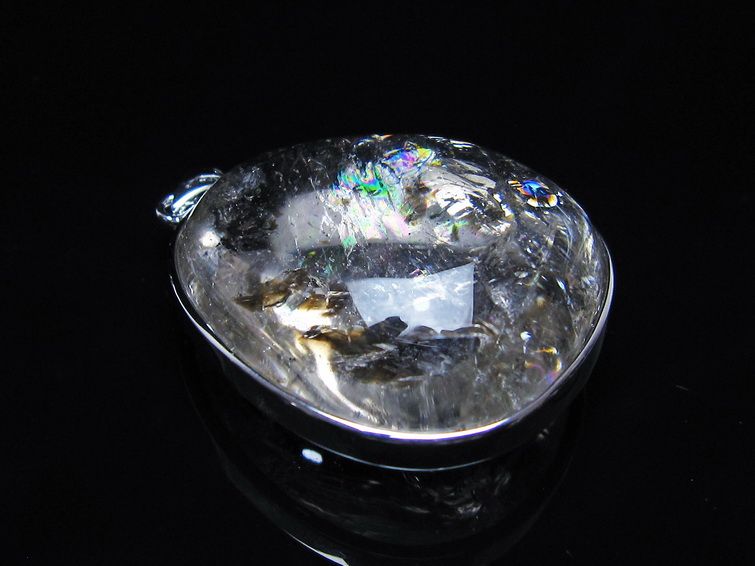 アイリスクォーツ 水晶 ペンダント 虹入り  一点物 112-14170