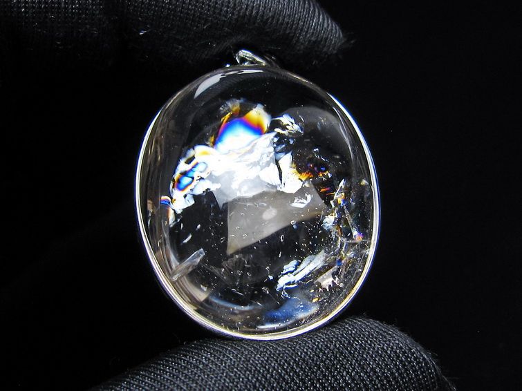 アイリスクォーツ 水晶 ペンダント 虹入り  一点物 112-14171