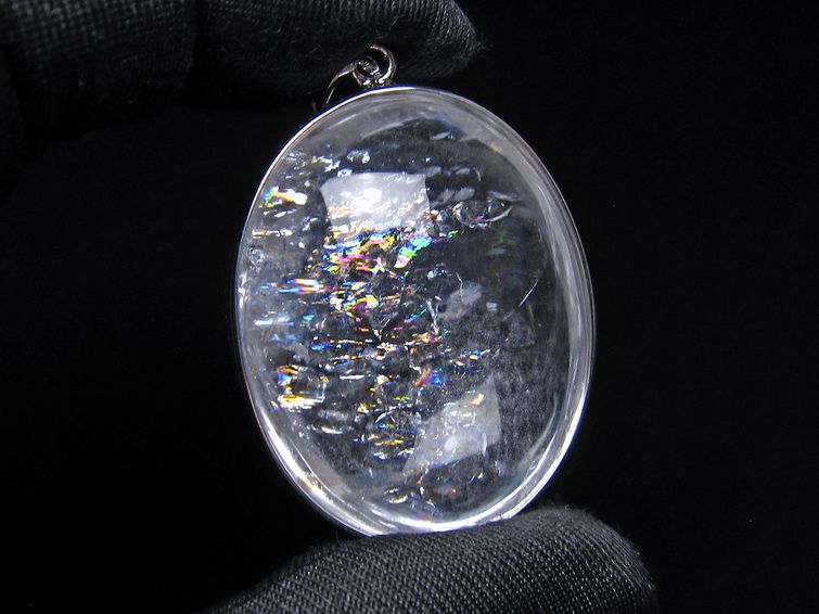 アイリスクォーツ 水晶 ペンダント 虹入り  一点物 112-14172
