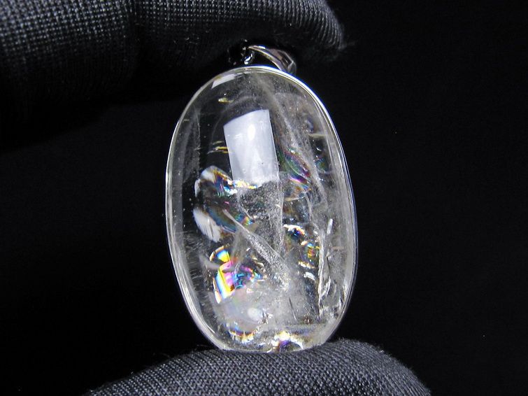 アイリスクォーツ 水晶 ペンダント 虹入り  一点物 112-14174