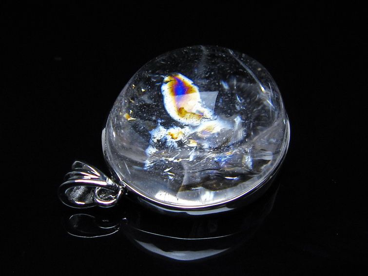 アイリスクォーツ 水晶 ペンダント 虹入り  一点物 112-14176