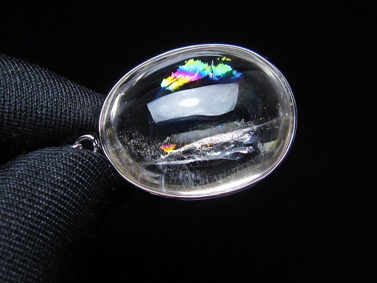 アイリスクォーツ 水晶 ペンダント 虹入り  一点物 112-14183