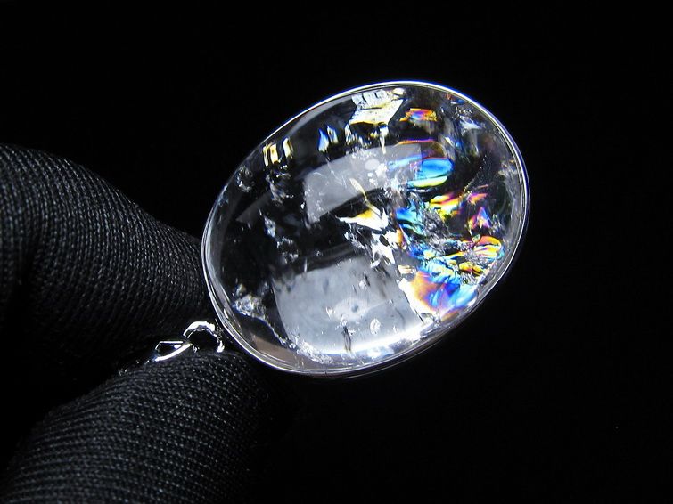 アイリスクォーツ 水晶 ペンダント 虹入り  一点物 112-14184