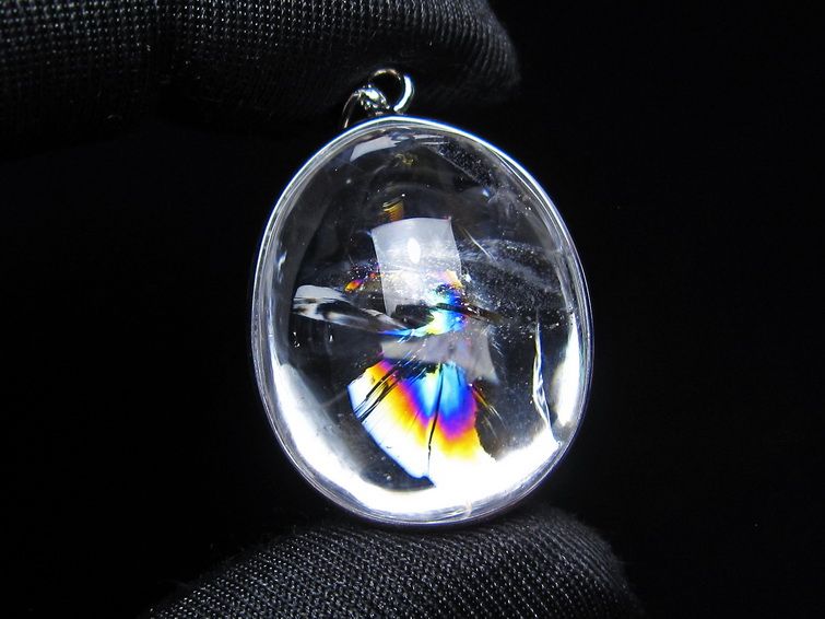 アイリスクォーツ 水晶 ペンダント 虹入り  一点物 112-14185