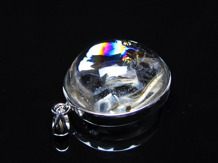 アイリスクォーツ 水晶 ペンダント 虹入り  一点物 112-14186
