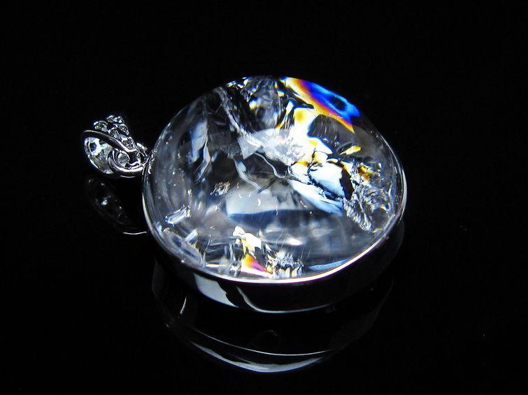 アイリスクォーツ 水晶 ペンダント 虹入り  一点物 112-14187