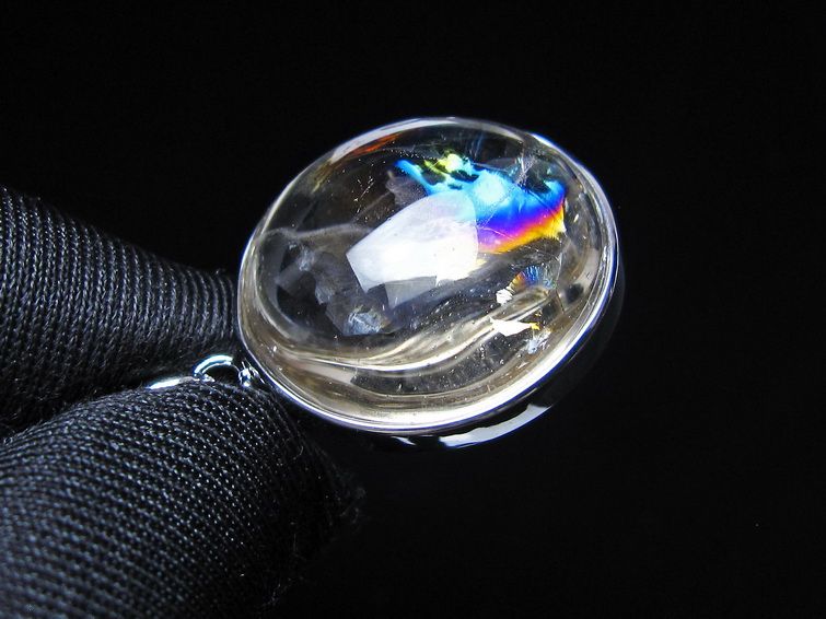 アイリスクォーツ 水晶 ペンダント 虹入り  一点物 112-14191