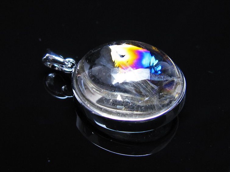 アイリスクォーツ 水晶 ペンダント 虹入り  一点物 112-14191