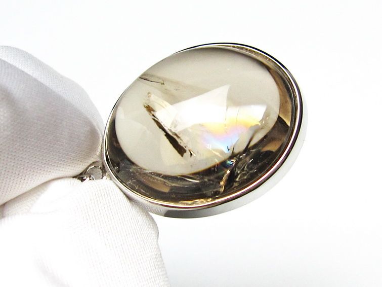 アイリスクォーツ 水晶 ペンダント 虹入り  一点物 112-14192