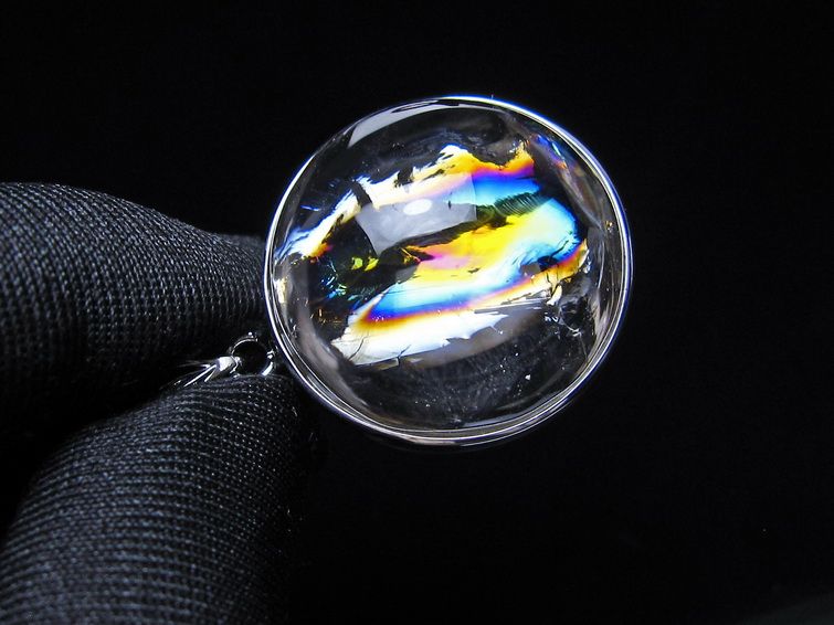 スモーキークォーツ ペンダント 虹入り 煙水晶 アイリスクォーツ  一点物 112-14194