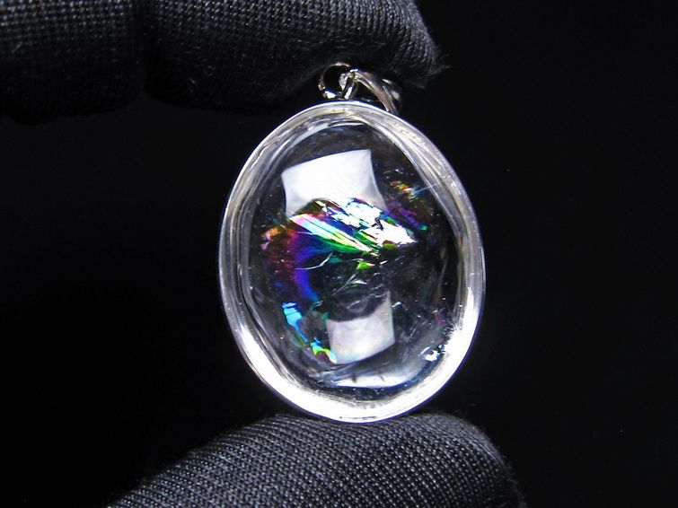 アイリスクォーツ 水晶 ペンダント 虹入り  一点物 112-14195