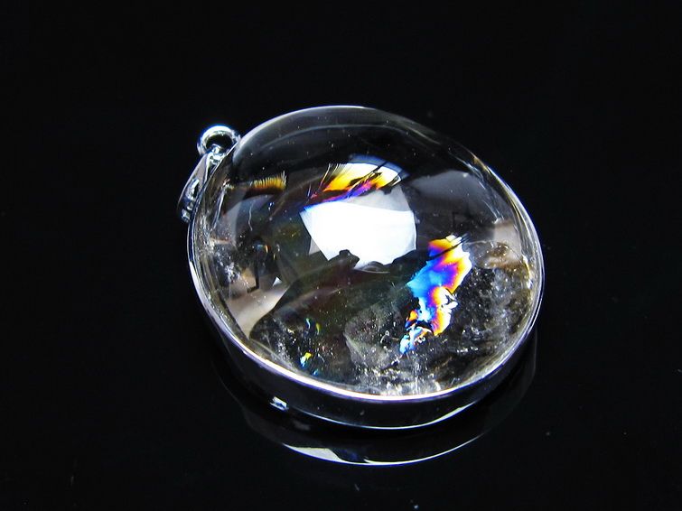 アイリスクォーツ 水晶 ペンダント 虹入り  一点物 112-14200