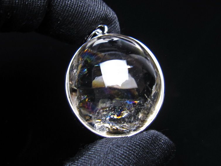 アイリスクォーツ 水晶 ペンダント 虹入り  一点物 112-14200