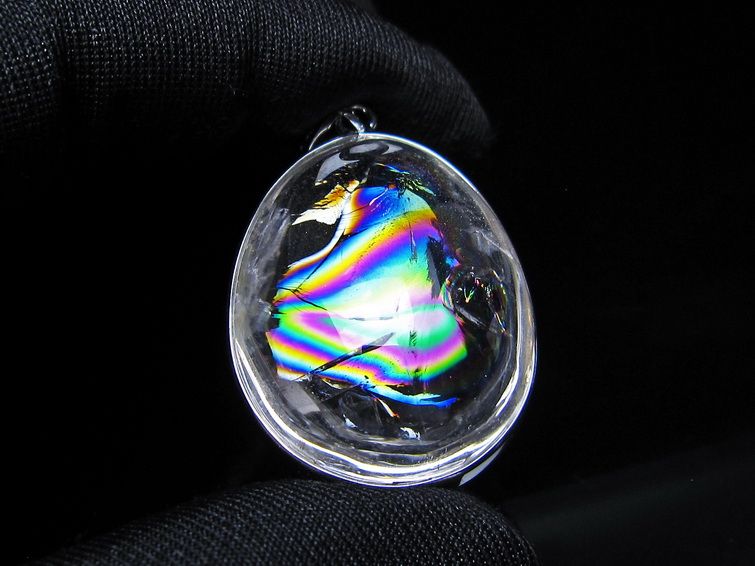 アイリスクォーツ 水晶 ペンダント 虹入り  一点物 112-14201