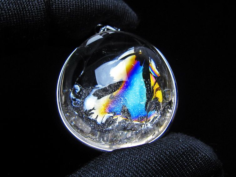 アイリスクォーツ 水晶 ペンダント 虹入り  一点物 112-14203