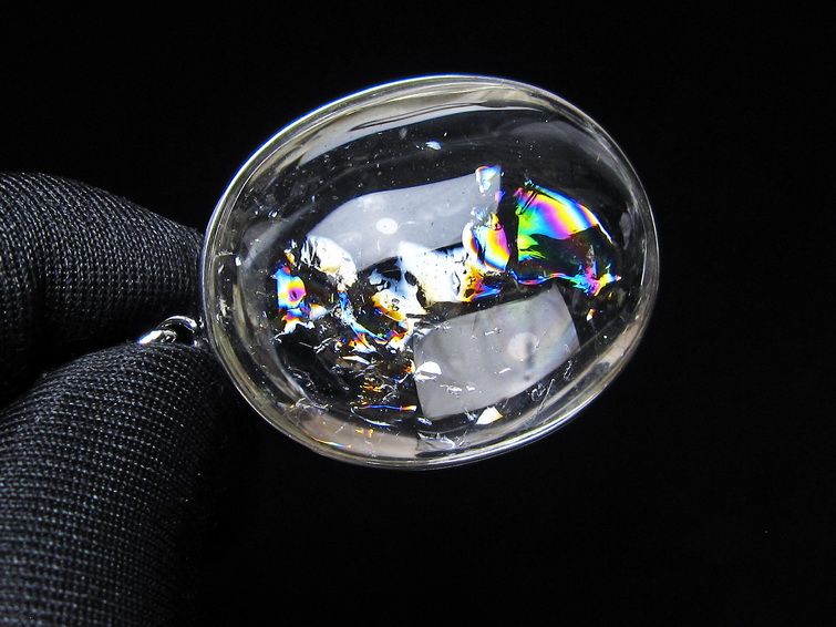 アイリスクォーツ 水晶 ペンダント 虹入り  一点物 112-14204