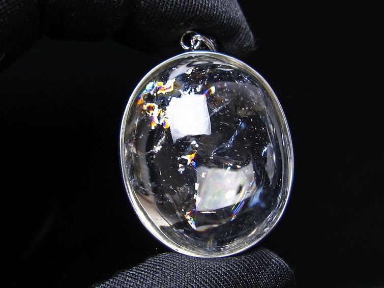 アイリスクォーツ 水晶 ペンダント 虹入り  一点物 112-14204