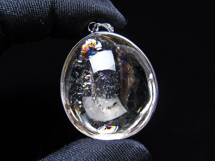 アイリスクォーツ 水晶 ペンダント 虹入り  一点物 112-14205
