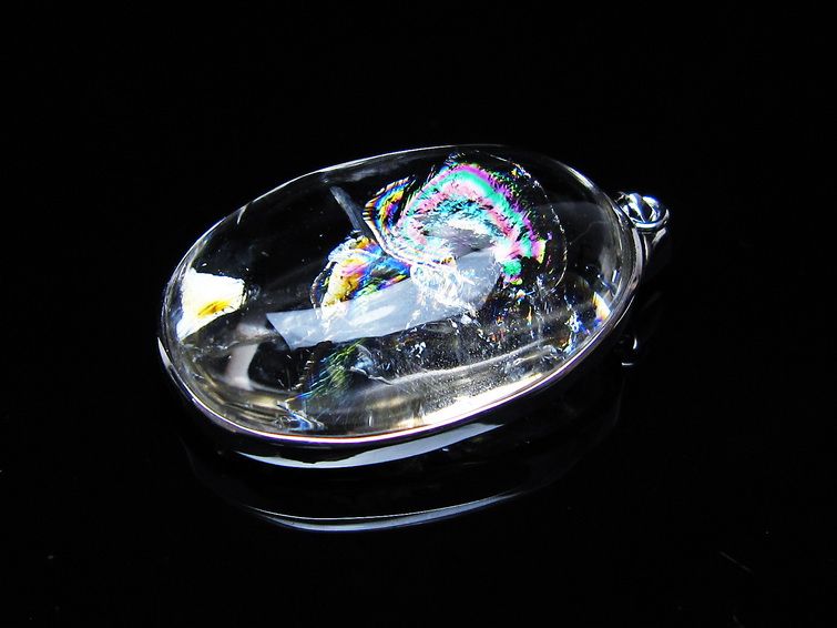 アイリスクォーツ 水晶 ペンダント 虹入り  一点物 112-14206