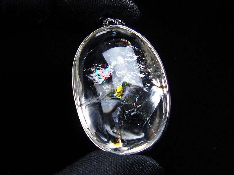 アイリスクォーツ 水晶 ペンダント 虹入り  一点物 112-14206
