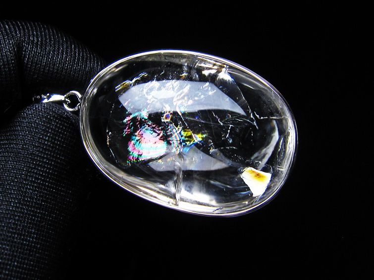アイリスクォーツ 水晶 ペンダント 虹入り  一点物 112-14206
