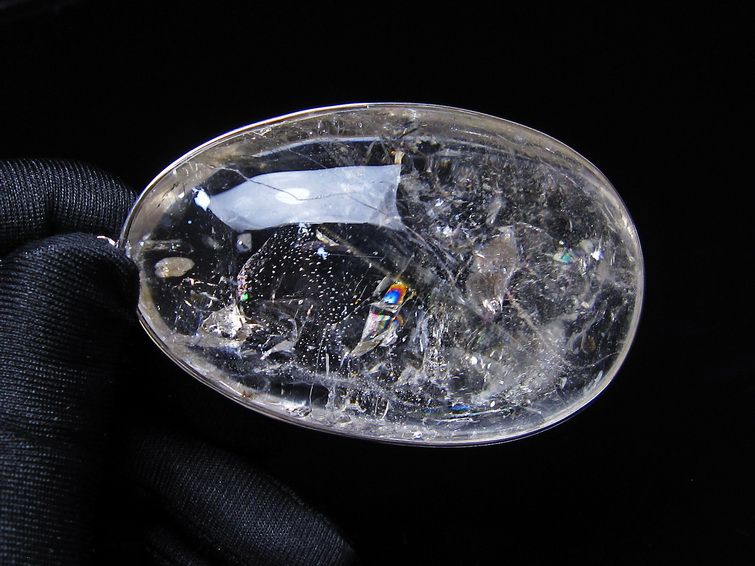 アイリスクォーツ 水晶 ペンダント 虹入り メール便可 一点物 112-14208