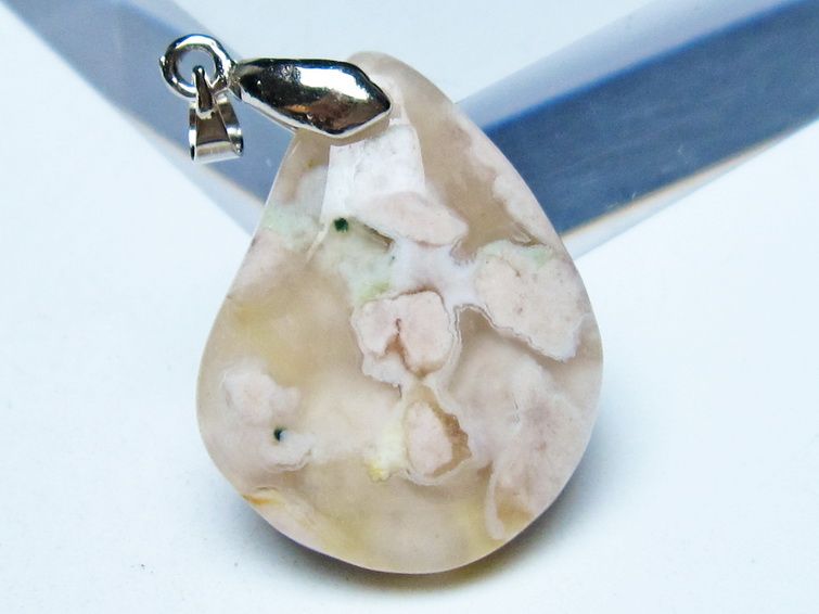 チェリーブロッサムアゲート ペンダント 桜メノウ メール便可 一点物 112-14768