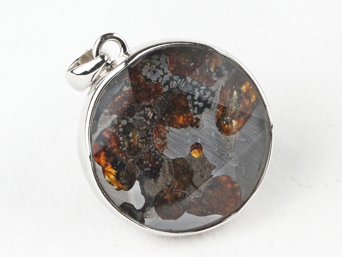 パラサイト隕石 ペンダント パワーストーン ペンダントトップ Pallasite Meteorite メンズ レディース アクセサリー 大衛星 一点物  112-8953