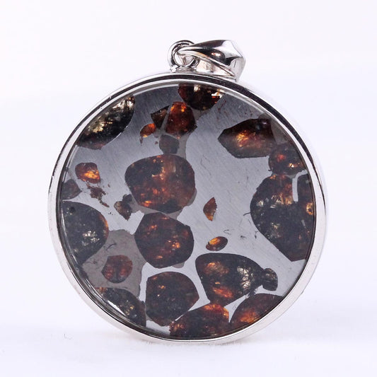 パラサイト隕石 ペンダント パワーストーン ペンダントトップ Pallasite Meteorite メンズ レディース アクセサリー 一点物  112-9256