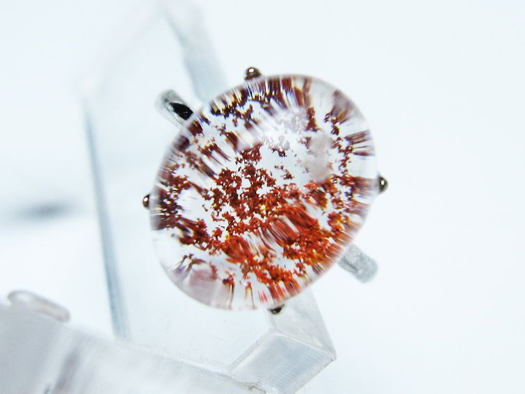 ガーデンクォーツ 指輪 ガーデン水晶 リング フリーサイズ 13号 一点物 メール便可 [M便 1/20] 115-6868